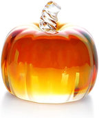 2.8'' Brown Striped Glass Pumpkins For Decorating Fall Harvest Halloween by HDCRYSTALGIFTS