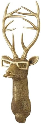 GUASDIE Animal Heads Wall Decor, Faux Deer Head Mount, Animal Sculptures Wall Decor, Resin Animal Head Wall Hanging Decoration for Living Room Bedroom Kitchen Gift,Deer by GUASDIE