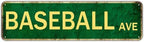 Baseball Decor For Boys Room Baseball Sports Vintage Metal Baseball Ave Tin Signs For Man Cave Boys Only Signs For Kids Room Decor Baseball Ave Theme Party Decorations Poster 4x16 Inch by Unknown