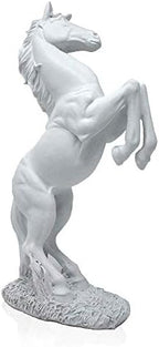 Lependor Standing Horse Resin Statue for Home Decor Animal Ornament Sculpture Horse Art Figurine Decorative - White by Lependor