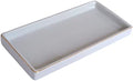 10 x 5 Ceramic Bathroom Tray for Countertop, Decorative Vanity Tray for Dresser Tops, Small Rectangular Trays for Perfume, Candle, Jewelry, Cosmetics (Gray) by HANKOR