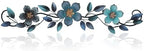 Wesiti Metal Flower Wall Art Decor Vintage Wrought Scroll, Blue by Wesiti
