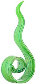 11.4" Tall Hand Blown Glass Sculpture, Murano Style Art Glass Figurine, Modern Coastal Home Decor Accent for Shelf, Table, TV Stand, Living Room Decoration by ORRFIDDY