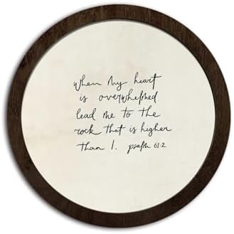 CFFJLHN Christian Bible Wall Art Decor, Psalm 69 Bible Verse Religious Scripture Round Wood Hanging Wall Decor for Home Bedroom Living Room Church Prayer Room, 10x10 Inch by Unknown