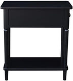 IC INTERNATIONAL CONCEPTS Solid Wood Narrow Side Table in Black - Image 6