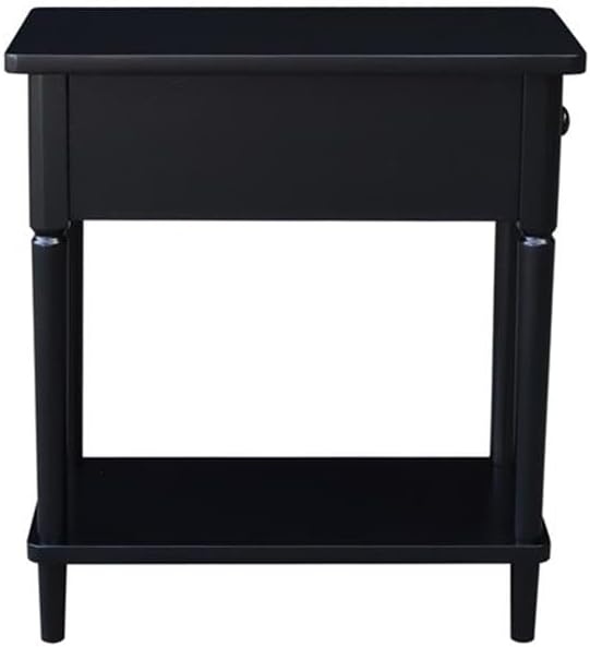 IC INTERNATIONAL CONCEPTS Solid Wood Narrow Side Table in Black - Image 6