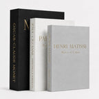 Decorative Books for Home Decor, Set of 3 Linen Fake Books, Blue by Unknown