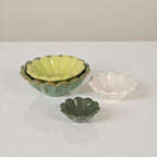 Creative Co-Op 4-Piece Stoneware Reactive Glaze Flower Shaped Bowl Set, Multicolor - Image 7