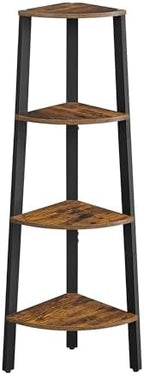 VASAGLE 4-Tier Corner Shelf Stand, Modern Ladder Shelf by VASAGLEbySONGMICSHOME