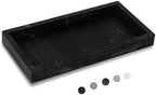 Silicone Bathroom Vanity Tray Dish Soap Holder Sink Organizer, Marble Black by Heagoale