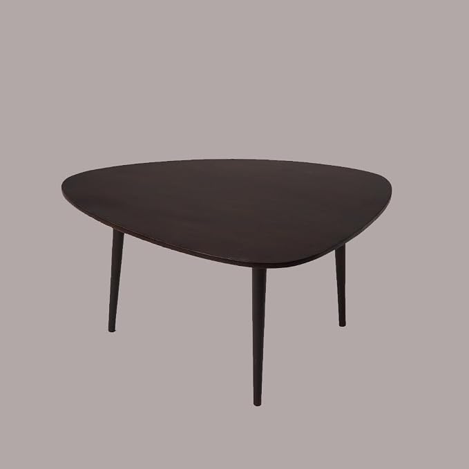 Handmade Eco-Friendly Modern Wood Dark Walnut Drop Shaped Coffee Table 3' from - Image 5