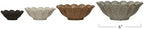Creative Co-Op Stoneware Flower Bowls, 6" L x 6" W x 3" H, Multicolor - Image 2