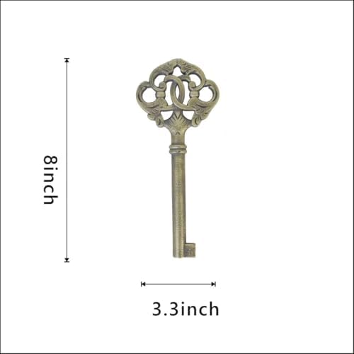Esvinte Vintage Wall Sculpture Bronze Gold Key Wall Decor Antique Decoration Pediment Hallway Art Statue for Living Room Office Bedroom Gallery,Handmade Gift,A Whimsical Art Piece with Intricate Textures (Brassy Scepter Head) - Image 3