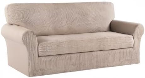 Turquoize Stretch Sofa Slipcover 2 Pieces Sofa Cover Couch Cover - Image 8