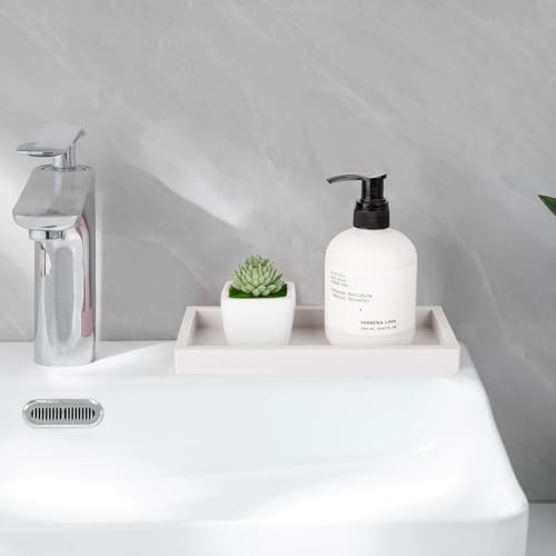 Bathroom Vanity Tray Dish Soap Holder Sink Organizer, Greyish White - Image 2