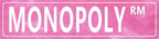 Pink Monopoly Rm Game Wall Decor Metal Tin Signs Street Poster Cute Room Decor For Teen Girls 4x16 Inch by Aimlayton