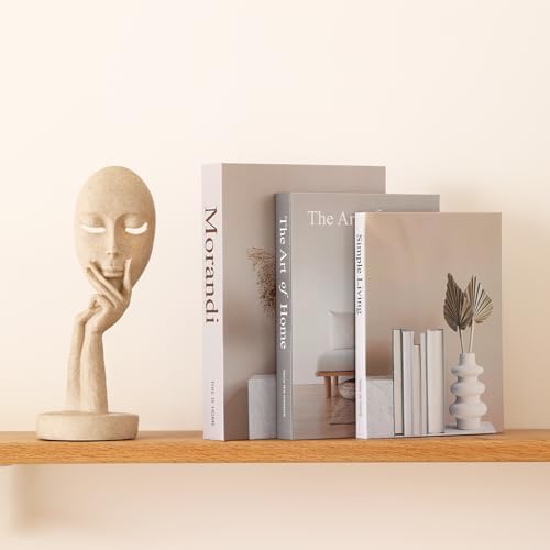 Aesthetic Decorative Books,Set of 3 Fake Books Storage Boxes(Beige) - Image 6