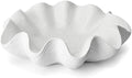 Scalloped Decorative Bowl Home Decor, 12.6" Shell Ruffle Fruit Bowl by KEWOOL