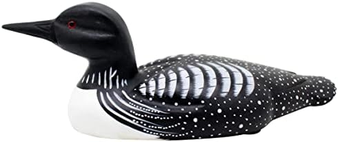 CVHOMEDECO. Primitives Hand Engraving and Painted Wood Loon Farmhouse Figurine Decorative Accent, 15 Inch by CVHOMEDECO