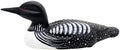 CVHOMEDECO. Primitives Hand Engraving and Painted Wood Loon Farmhouse Figurine Decorative Accent, 15 Inch by CVHOMEDECO