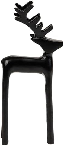 Mind Reader Modern Metal Reindeer Figurine, Sleek Aluminum Winter Holiday Decor, Rustic Contemporary Accent, Black - Image 5