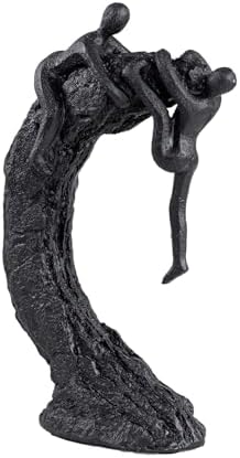 Hebdids Modern Art Sculpture - Living Room and Office Dynamic Climbing Wall Character Decoration, Black Statue,9 x 5.51 x 1.97inches Elegant Black Home Decoration Gift - Image 7