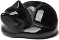QINJIEJIE Black Obsidian Cat Decor Crystals and Healing Stones Figurine by QINJIEJIE