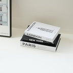 3 PCS Faux Decorative Books for Home Decor-Coffee Table Books Decor-Aesthetic Fake/Faux Books for Decoration,libros Decoration for Coffee Table, Shelf Accessories (3-Mix-Paris Newyork London) - Image 5