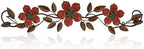 Wesiti Metal Flower Wall Art Decor Vintage Wrought Scroll, Red by Wesiti