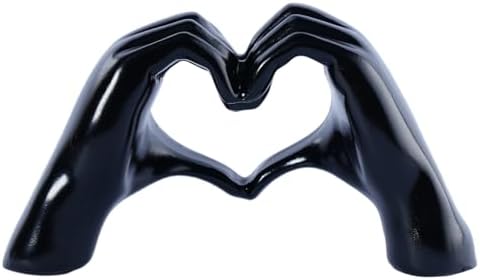 Heart Hands Sculpture Small Shelf Decor Items Resin Love Hand Statue Cute Aesthetic Heart Decor for Living Room TV Stand Bedroom Console Table Centerpieces Elegant Gift - Image 2