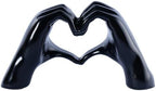 Heart Hands Sculpture Small Shelf Decor Items Resin Love Hand Statue Cute Aesthetic Heart Decor for Living Room TV Stand Bedroom Console Table Centerpieces Elegant Gift - Image 2