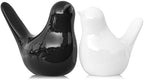 Small Black White Ceramic Bird Statue and Sculpture for Home Decor Accents,Modern Animal Ornaments for Living Room,Bedroom,Coffee Table Centerpiece,Bookshelf,Cabinets,Cute Knick Knacks for Shelves by XMGZQ