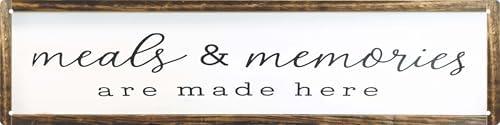 CSWLJS Farmhouse Kitchen Wall Decor Meals and Memories Metal Sign by CSWLJS