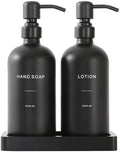 Prus Waso Black Soap Dispenser Bathroom Set by PrusWaso