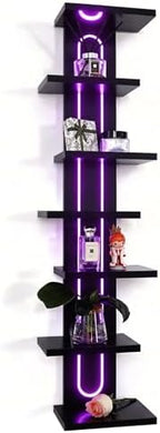 Homaterial 7-Tier Floating Wall Shelves with Lights by Homaterial