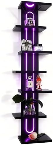 Homaterial 7-Tier Floating Wall Shelves with Lights by Homaterial