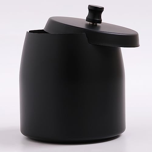 Extra Large Ashtray with Lid for Cigarette, Stainless Steel Smokeless Odorless Windproof Ash tray for Home Office Tabletop Outside Patio Outdoor Balcony(4.72''x3.93''x4.33'') - Image 4