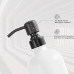 Prus Waso Kitchen Soap Dispenser Set, White Soap Dispenser with Black Stainless Steel Pump, Perfect for Modern Kitchen Decor. (White) - Image 5