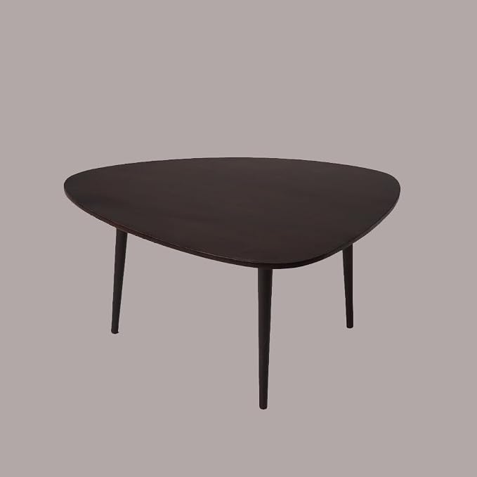 Handmade Eco-Friendly Modern Wood Dark Walnut Drop Shaped Coffee Table 3' from - Image 4