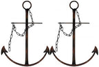 Nautical Ship Anchor Wall Decor, Vintage Metal Anchors for Small Space,13" by Fleecy+day