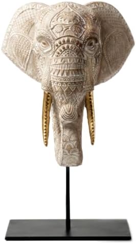 Carved Wood Elephant Statue Home Decor Living Room Luxury Gift by ZHAOXIANG