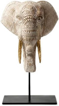 Carved Wood Elephant Statue Home Decor Living Room Luxury Gift by ZHAOXIANG