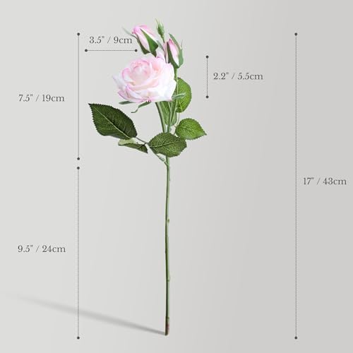 Real Touch Artificial Roses, 8PCS Long Stem Faux Flowers with Gift Box Packaging, Allergy-Free Floral Gift Set, Realistic Fake Roses for Home, Kitchen, Office, Wedding Décor, Gift Arrangement - Image 4