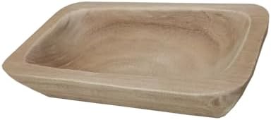 Wooden Dough Bowl Decor, Vintage Wooden Bowl Hand Carved Home Decor for Dining Table Center, Living Room, Kitchen Decor. (10inch brown) - Image 7