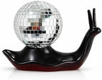 Black Disco Snail Decor, Disco Ball Funky Shelf Accent, Retro Home Decor by Discodecoration