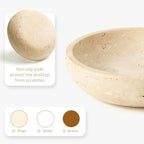 7.8’’ Travertine Marble Bowl & Decorative Bowl, Home Decor Key Bowl - Image 4