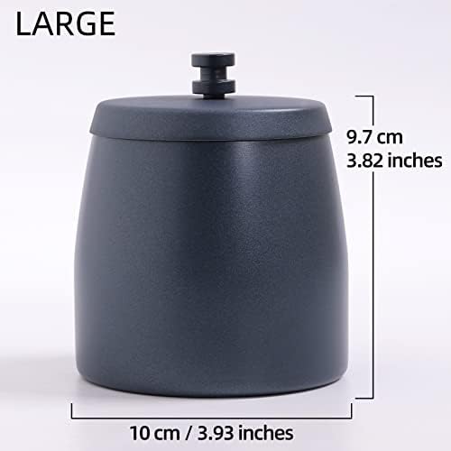 Large Ashtray with Lid for Cigarette, Stainless Steel Smokeless Odorless Windproof Ash tray for Home Office Tabletop Outside Patio Outdoor Balcony(3.93''x3.2''x3.82'') - Image 2