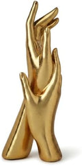 Hand Sculpture, Gold Resin Statues for Home Decor, Shelf Accent by ZHAOXIANG