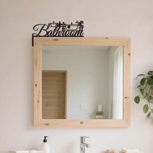 CUTHOLLOW Bathroom and Plant Door Topper Sign Metal Wall Art Decor - Image 5