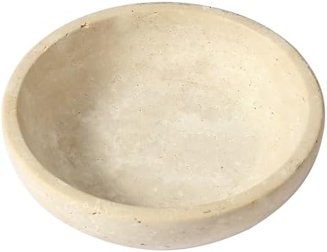 7.8’’ Travertine Marble Bowl & Decorative Bowl, Home Decor Key Bowl by Nature%E2%80%99sCraftBeautyGuarded